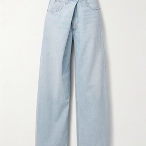 Agolde Sky Blue Vana Fold Wide-Leg Jeans